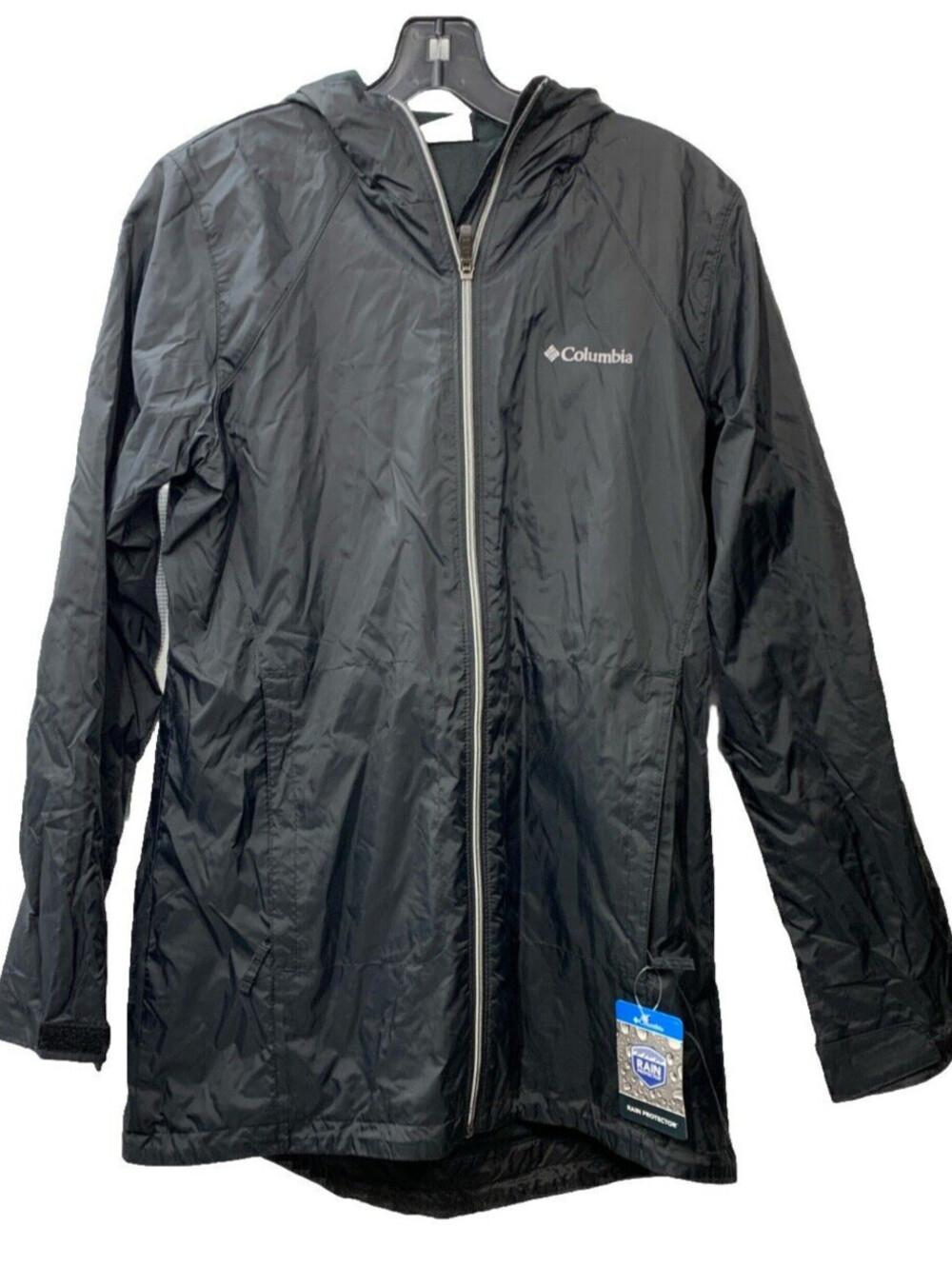 Columbia WL0126-010 Womens Black Switchback Lined Long Jacket Size M Long Sleeve